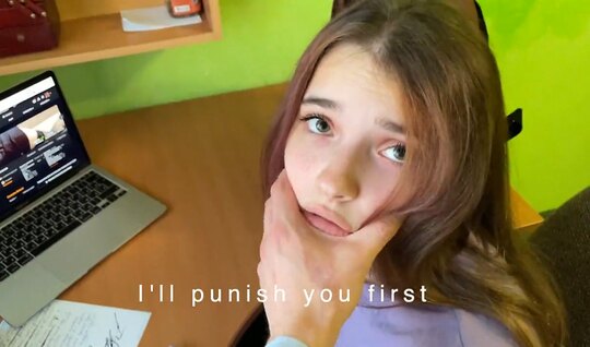 Русская падчерица была наказана жестким сексом за поведение